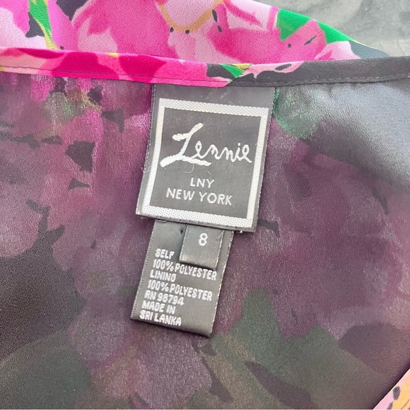 Lennie NY Vintage Pink Floral Bias Cut Dress Size 8 - Picture 5 of 8